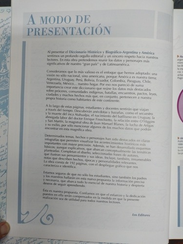 Diccionario Histórico Biográfico Argentina Y América, De Clasa. Editorial Grupo Clasa, Tapa Dura En Español