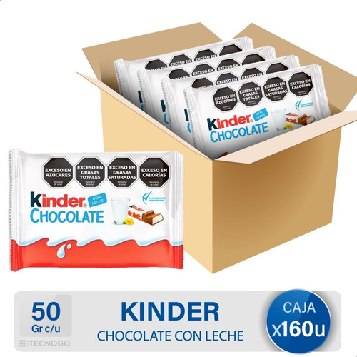 Caja Kinder Chocolate Con Leche Barritas - Mejor Precio