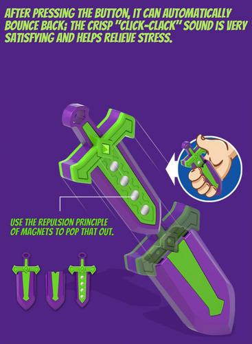 Fidget Gun Toys,8 Piezas De Control Deslizante Con Forma De