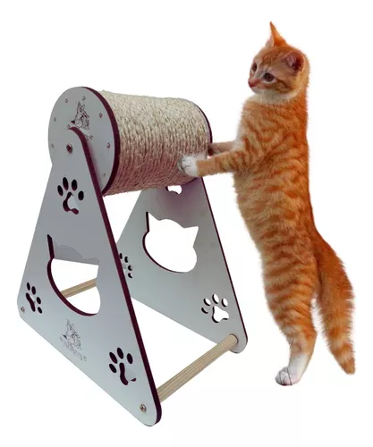 PetHse Tábua de arranhar gato órgão mágico, almofada interativa para gatos  com bola de sino de brinquedo