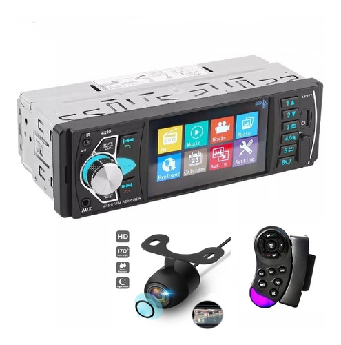 Radio Multimedia 1 Din Mp3 Bluetooth Con Camara De Reversa