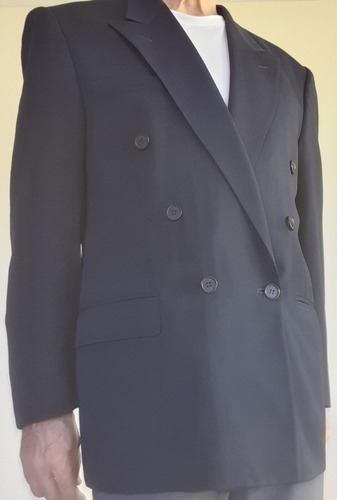 Blazer/paltó Cruzado Combinación Marca Paramount Azul Marino