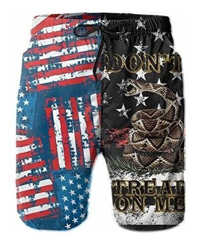 Juvenil Amp; Adult Swim Trunks, American Flag Beach B3cj1