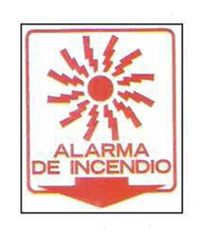 Cartel Alarma De Incendio 40x45 Señalización Industrial 