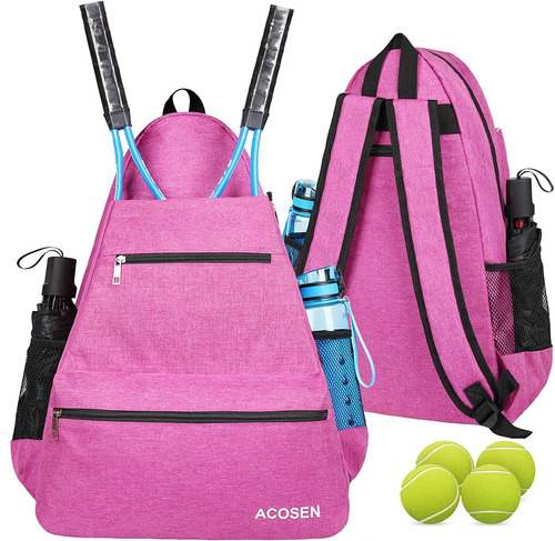 Mochila De Tenis Para Guardar Accesorios. Rosa