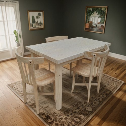 Mesa 1.20x70 + 4 Sillas Thonet , Living Comedor , En Pino