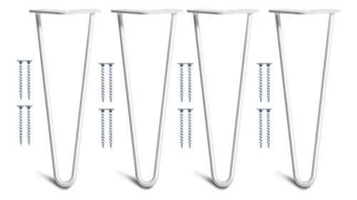 Patas De Hierro Hairpin Legs X4 Para Mesas/veladores 30cm