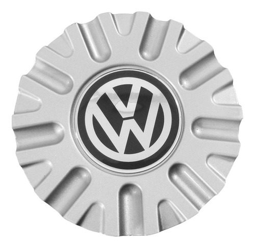 Calota Centro Miolo Roda Kromma Kr1560 Prata Logo Vw