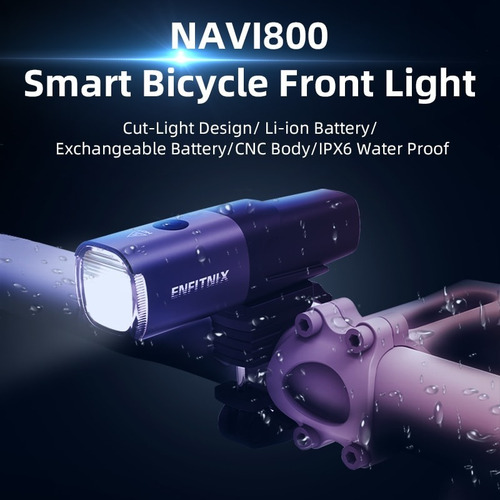Luz Frontal Inteligente Para Bicicletas Navi 800 De Enfitnix
