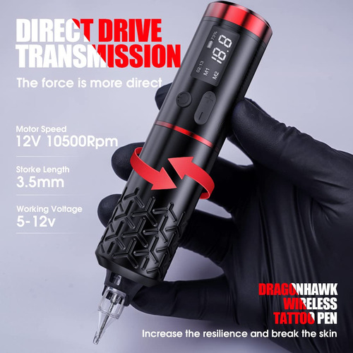 Dragonhawk X6 Tatuaje Máquina De Pluma Inalámbrica Tatuaje R