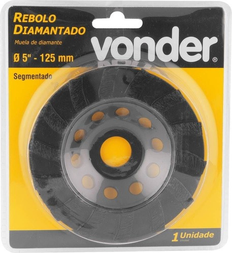 Muela abrasiva de diamante Turbo Lcv 1010 Vonder de 125 mm