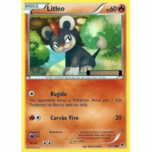 Litleo - Pokémon Fogo Comum - 11/119 - Pokemon Card Game