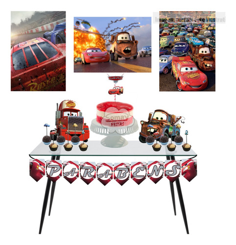 Kit Festa - Só Um Bolinho - Carros - A3