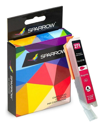 Cartucho Sparrow Magenta Para Canon Pixma Ts9020 Febo