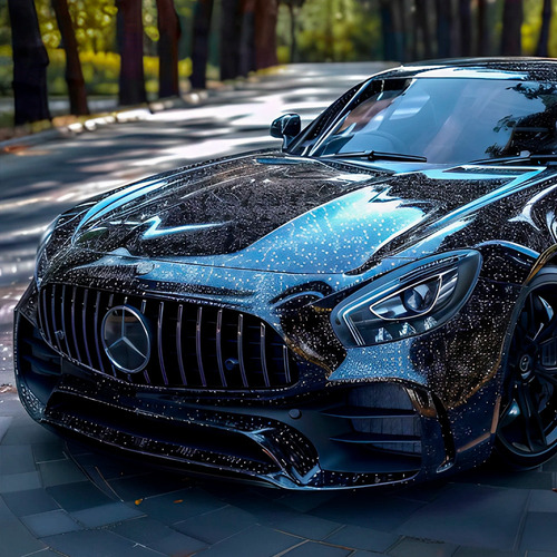 Vinil Automotriz Full Wrap Textura De Fibra 1.52x18 Mts Color Negro Carbón Forged