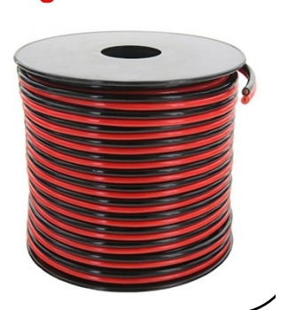 Cable De Corneta Polarizado Rojo Y Negro 2x16 305 Mts