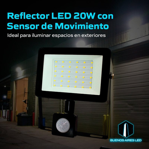 Imagen 6 de 10 de Reflector Led 30w iMac Con Sensor Movimiento Alta Potencia