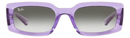 Lentes De Sol Kiliane Gris Claro Ray-ban Color Fucsia Varilla Violeta Armazón Violeta Diseño Retangular