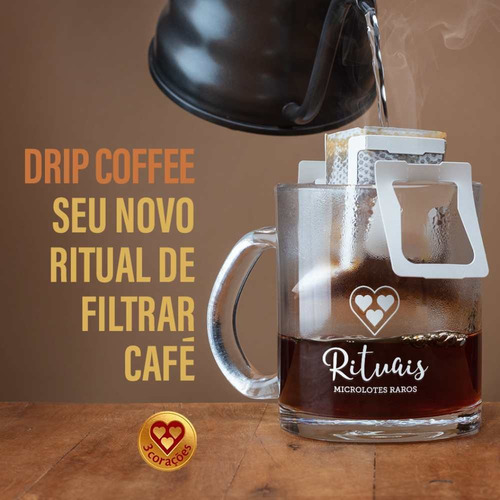 Drip Coffee, 3 Corações, Café, 30 Sachês