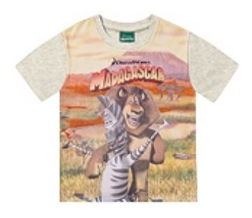 Camiseta Infantil Madagascar Fakini - 10.19.03511 - Tam. 1 2 3 