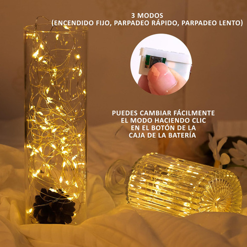 Luces Decorativas Cadena De Luces De Hadas 2m 12piezas