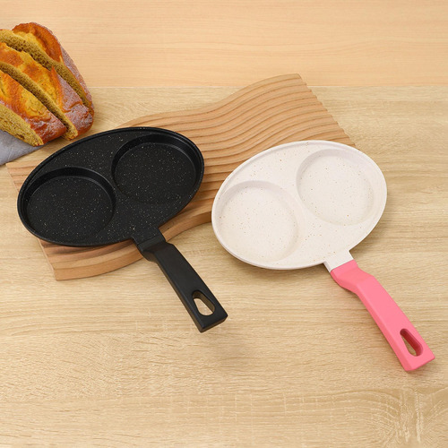 Sartén Antiadherente Para Huevos, Sartén 3 Agujeros Negro