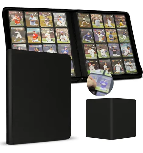 pokemon binder 1000 cards Premium Trading Card for PKM TCG MTG Cards,Holds 1000+ Cards,16 -Pocket Ringless Side Loading Binder with Zipper Trading Card Album Folder for TCG TopDeck 1000 Card Portfolio -