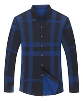 Comprar Camisas De Vestir  Seda  Hombres Camisas Casuales A Cuadros