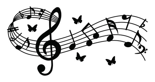 Adhesivo Decorativo Para Pared, Diseno De Notas Musicales, N