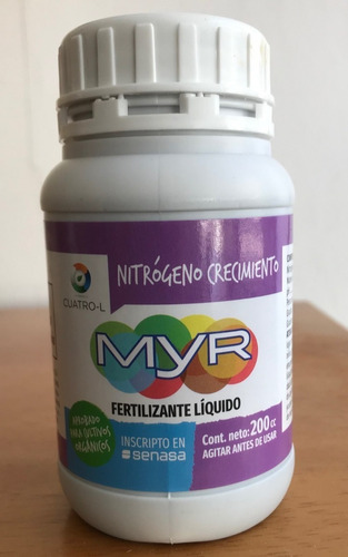 Fertilizante Líquido Myr Nitrógeno Crecimiento X 200cc