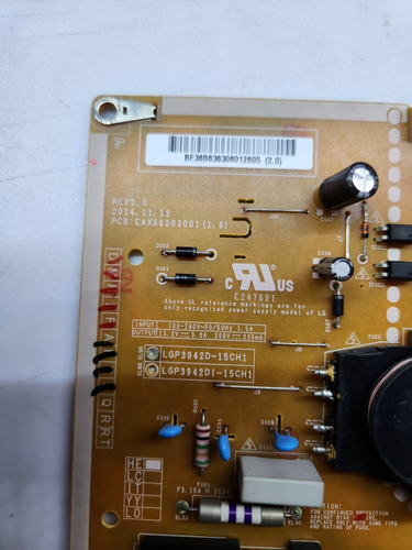 Fuente Lg Modelo 42lf6500. Eax66203001 (1.6) (Usado)