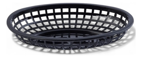 Canasta Ovalada Negra Para Comida Rapida Papas 12 Piezas Negro Canastilla