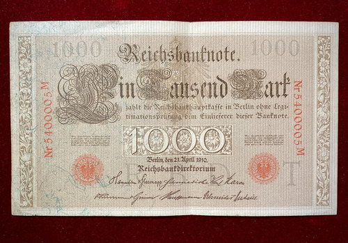 Billete 1000 Marcos Alemania 1910 Oferta