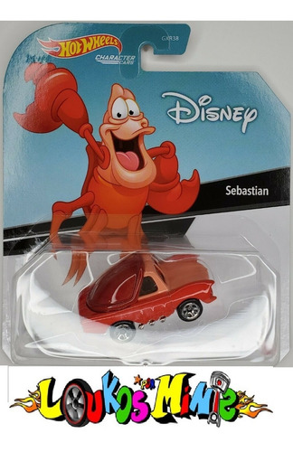 Hot Wheels Disney Sebastian Character Cars Lacrado