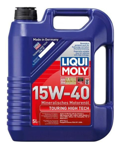  Aceite 15w-40 Liqui Moly Touring High Tech Synthetic 5lt.