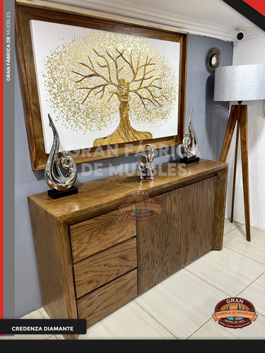 Bufetera Credenza Madera Chapa Encino 170cm