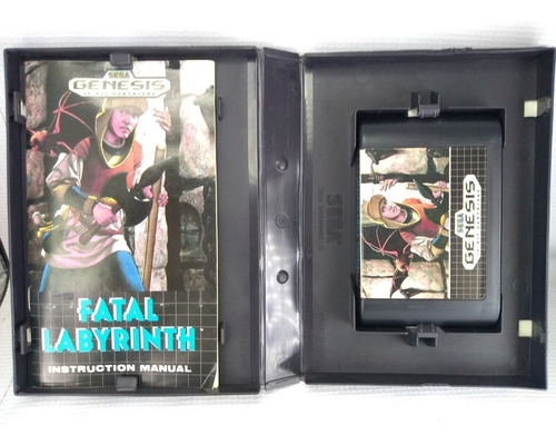Sega Genesis Fatal Labyrinth Caja Y Manual.