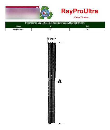 Puntero Láser Multifuncional, Mxrmu-001, Laser Haz Azul, 65 Láser Azul