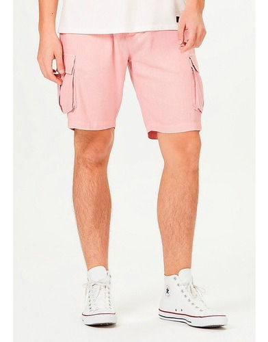 Bermuda Cargo Masculina Em Linho Herinh