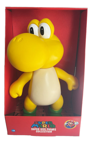 Boneco Yoshi Amarelo Brinquedo Koopa Tropas Articulado Mario