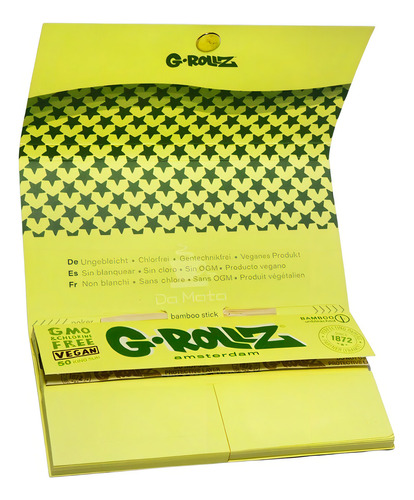 Seda C/ Piteiras G-rollz K.slim Bamboo - Tabacaria Da Mata