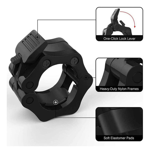Clipes Barbell Collar Lock, 1 Par De Halteres De Ginástica,