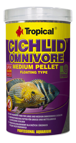 Alimento Cichilid Omnivore Medium Pellet Tropical 360g