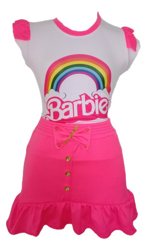 Ropa Para Niñas, Conjuntos, Falda Short Barbie