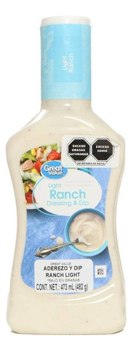 3 Pzas Aderezo Great Value Ranch 473 Ml