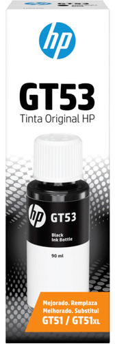 Tanque De Tinta Hp Gt53 Negro, 4000 Páginas