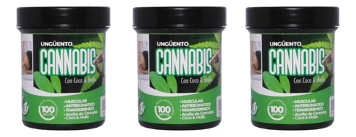 Pack 3 Pomadas Frotación Ungüento Con Coca Molle Y Aceite