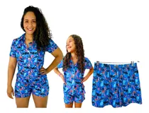 Comprar Kit Pijamas Familia Lilo Stitch Mãe Pai E Filha Personagens