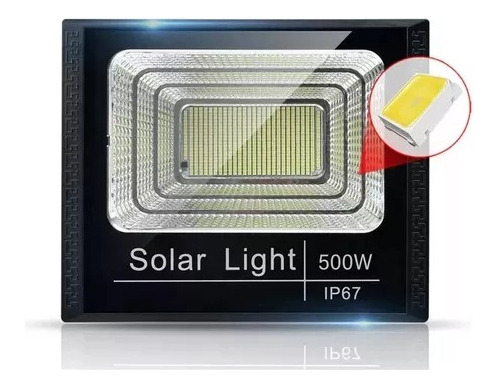 Luz Led Reflectora Solar Superpotente De 500 W Para Exterior