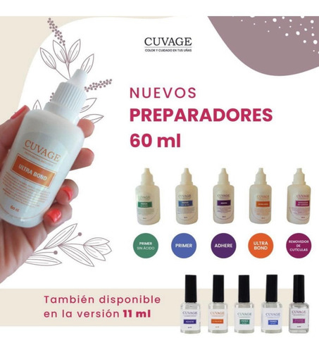 Imagen 3 de 3 de Primer Con O Sin Acido 60cc Uñas Esculpidas Semipermanente